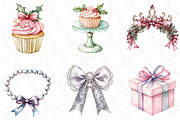 Coquette Christmas Clipart, an Illustration by DreamPrint404 (Thumbnail 4 of 6)
