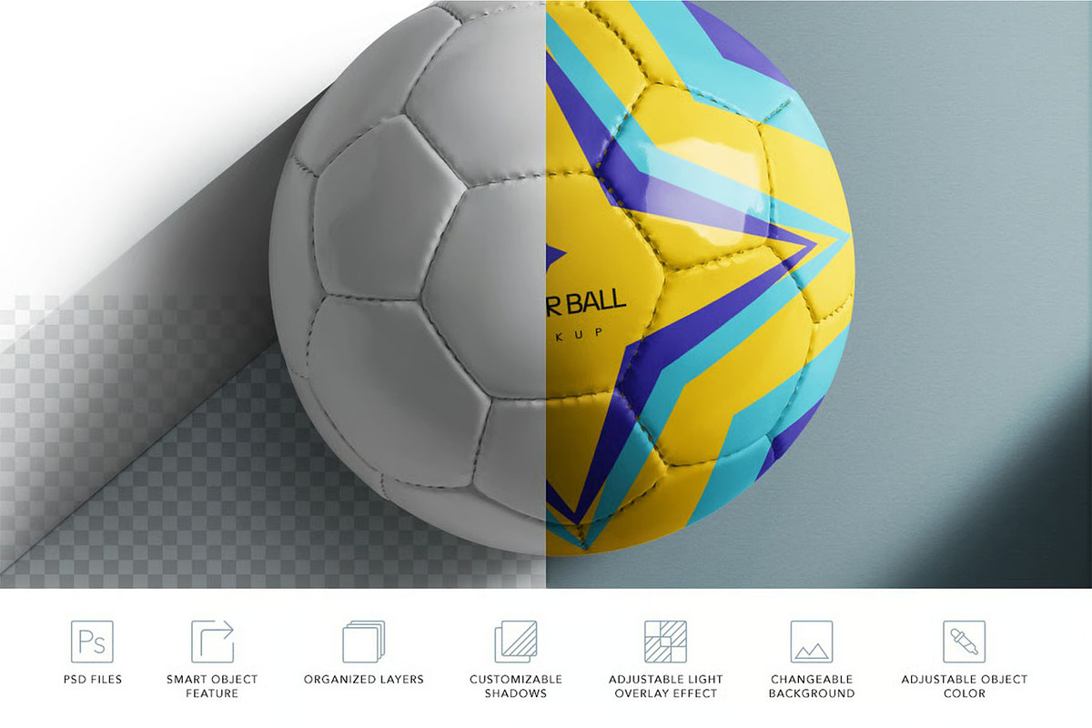 Football mockup, a Product Mockup by megostudi0 (Photo 6 of 6)