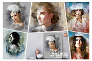 Watercolor Mixed Art Painting, an Action Add-On by Photoshop Action (Thumbnail 1 of 17)