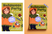 Halloween kids set, banner, posters, a Person Illustration by PaperTrident (Thumbnail 4 of 7)