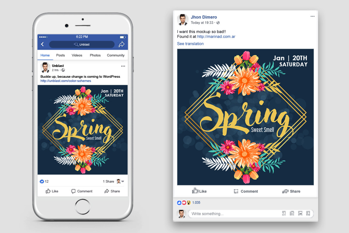 Spring Season Facebook Post Banner, a Templates & Theme by Business Flyers