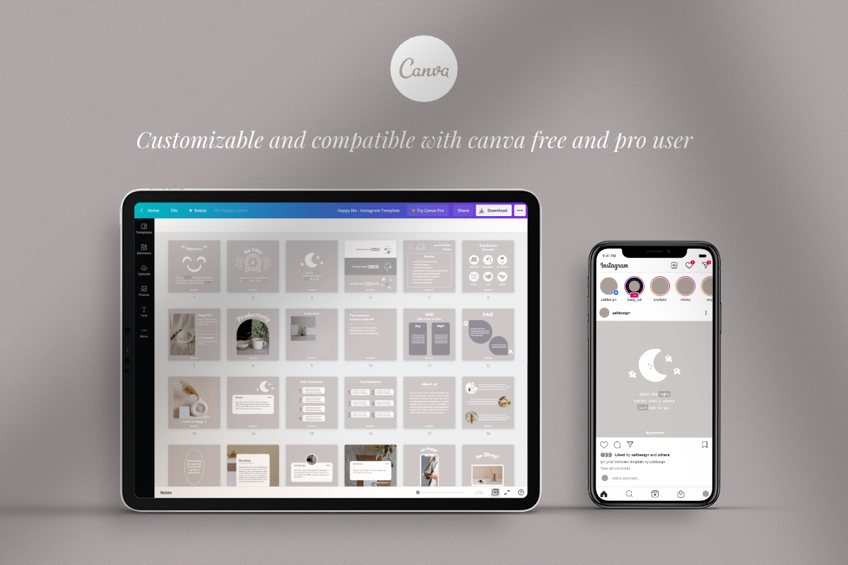 Happy Me - Instagram Canva Template, a Social Media Template by ZAF Studio (Photo 7 of 7)
