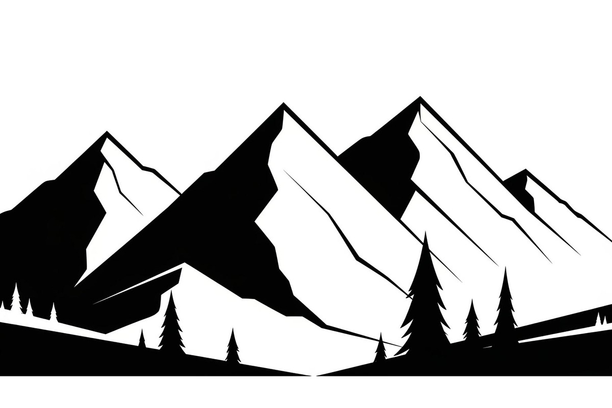 50 Mountain Landscape Silhouette Bun, an Illustration by Designer_Momina (Photo 51 of 51)