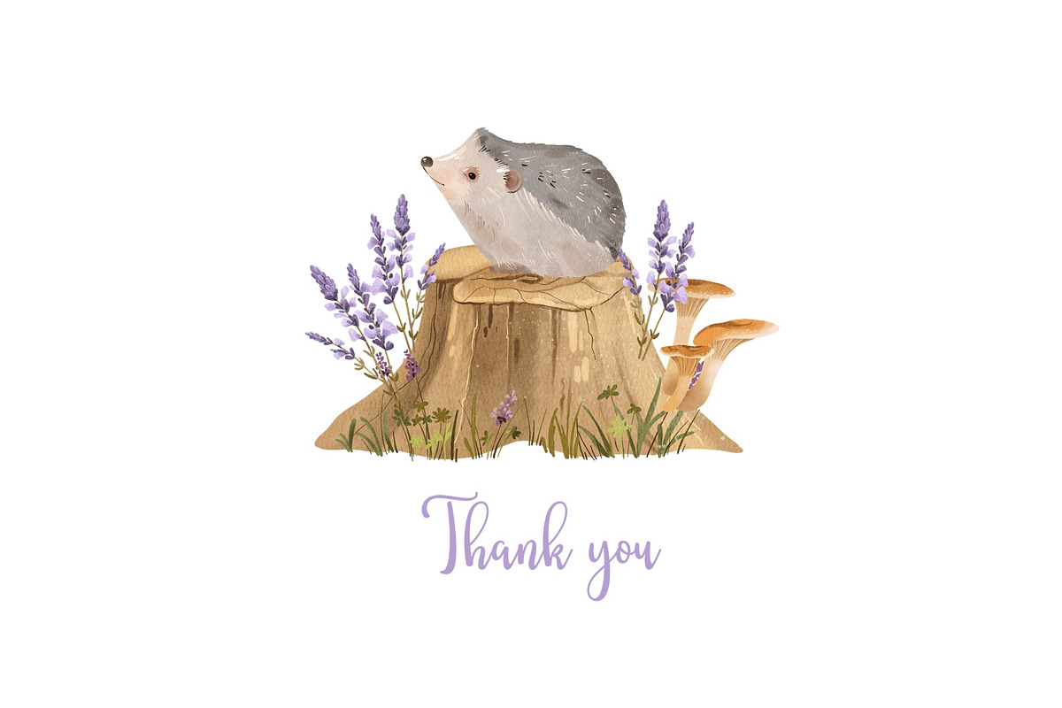 Watercolor Woodland Animals, an Animal Illustration by ArtGiftsStudio (Photo 5 of 5)