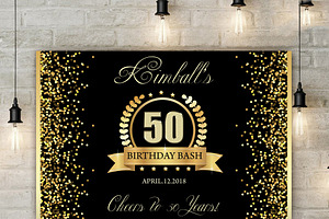 50th Birthday Bash Backdrop