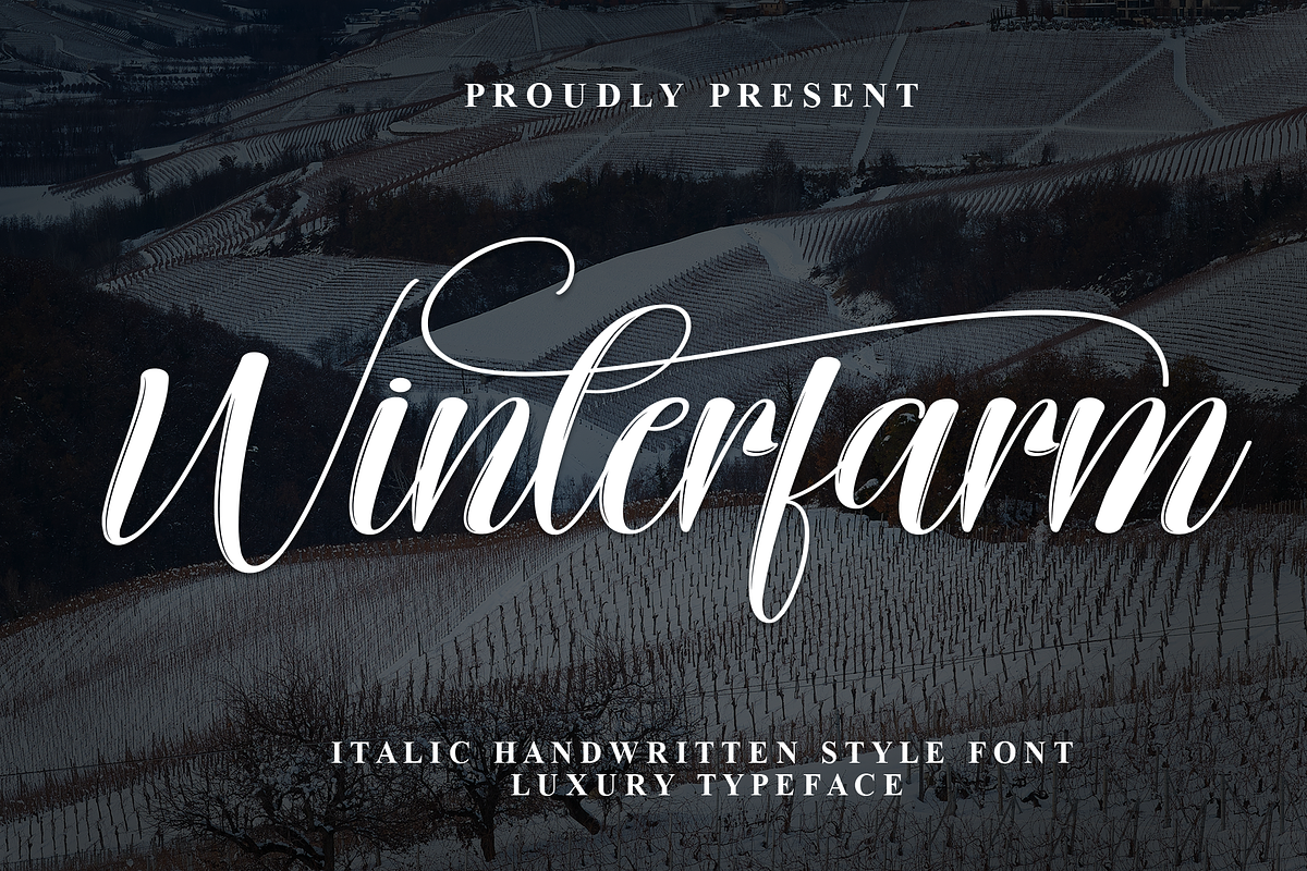Winterfarm | Script Font, a Handwritten Font by Scratchones (Photo 1 of 9)