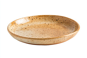Beautiful speckled ceramic plate ideal for serving and decorative purposes, a Food & Drink Photo by AlyaAnd
