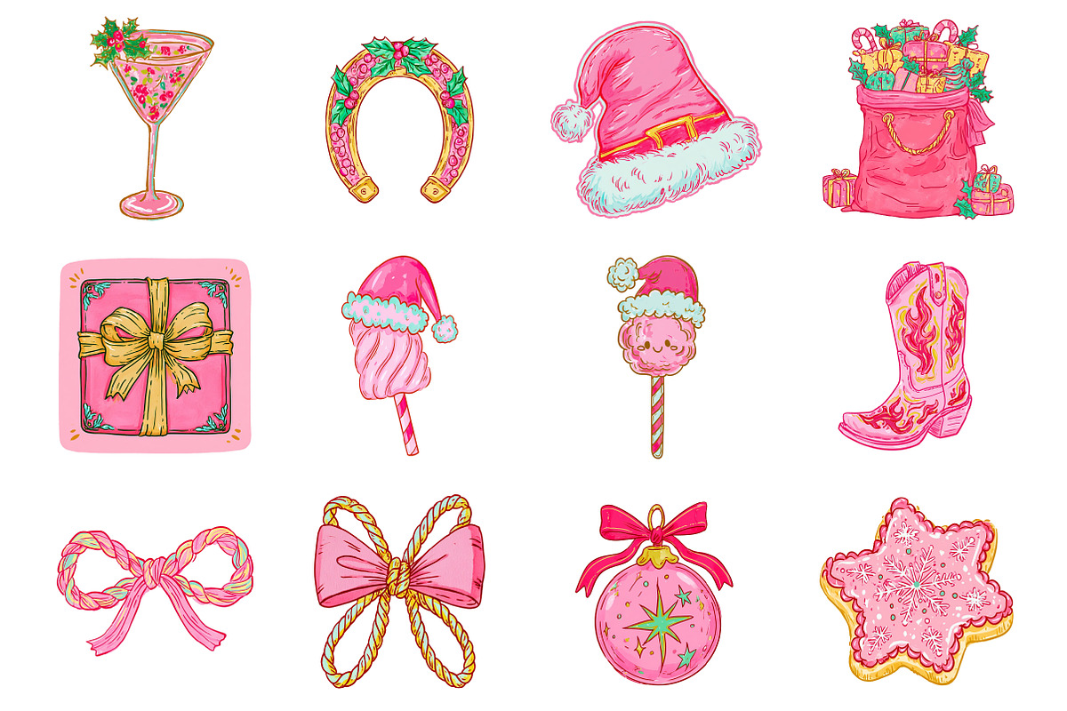Howdy Christmas PNG Clipart Bundle, a Seasonal Illustration by CitraGraphics (Photo 3 of 5)