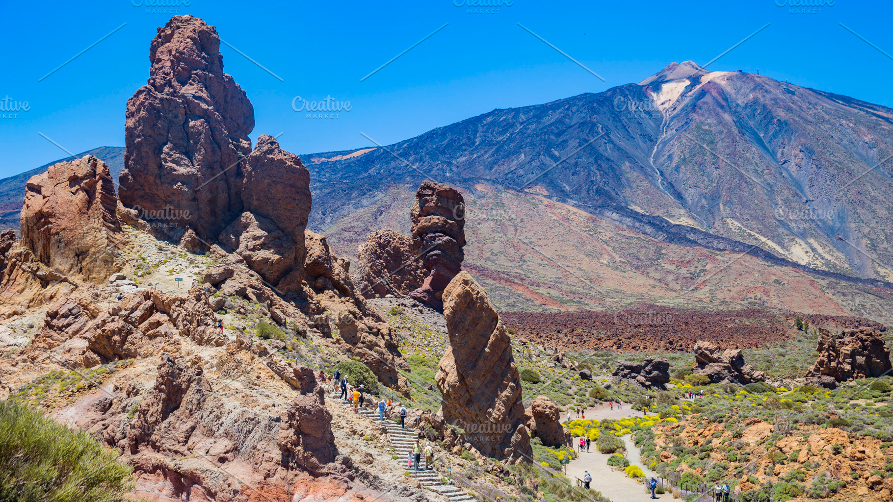 Teide volcano and sand mountains., a Photo by Pictures for you!!!!!!!!!