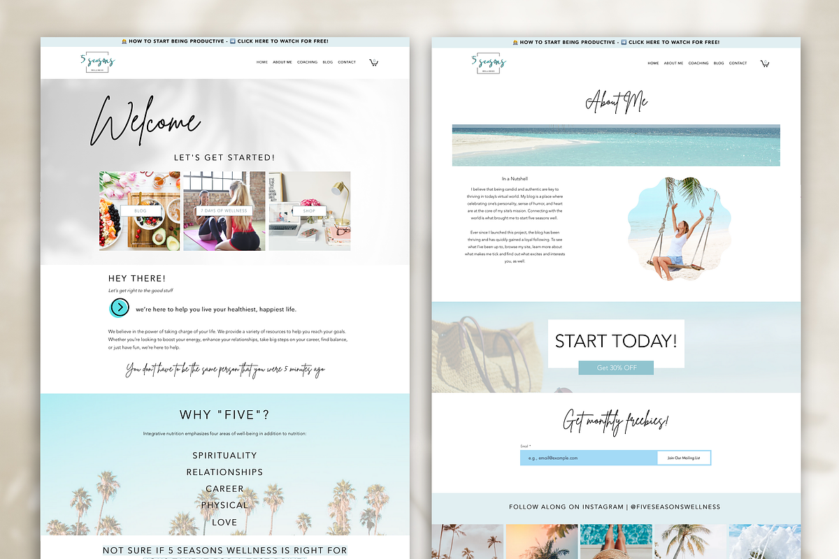 Coaching Website Design Template, a Websites & App Template by Cosmic Design (Photo 2 of 9)