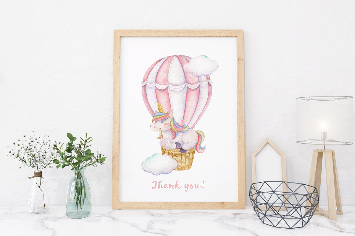 Unicorns. Watercolor set, an Animal Illustration by JuliaBadeeva (Photo 11 of 11)