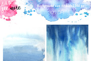 Blue Indigo Watercolor  Background, a Texture Graphic by Planolla (Thumbnail 2 of 4)