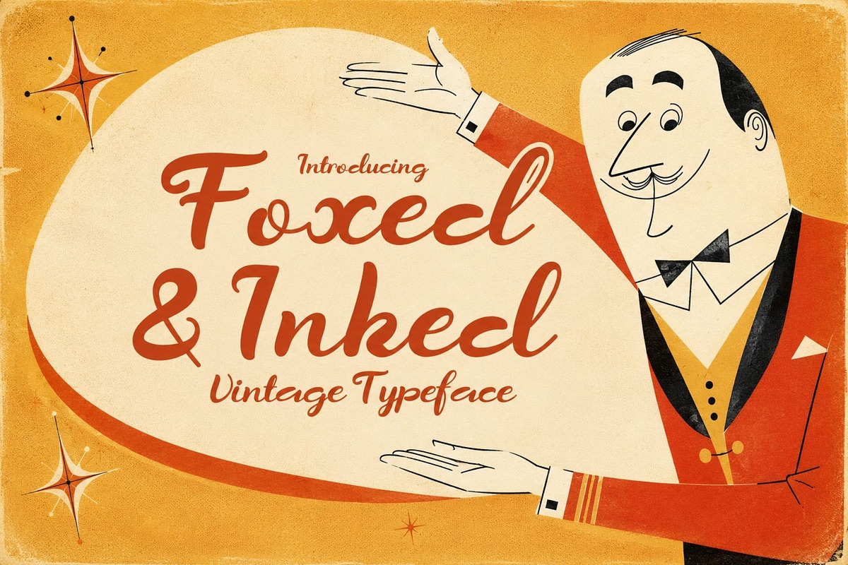 Foxed & Inked - 1950's Script Type, a Script Font by HipFonts (Photo 1 of 8)