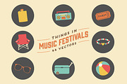Things in Music Festivals-44 Vectors, an Illustration by Little Pixel Shop (Thumbnail 1 of 5)
