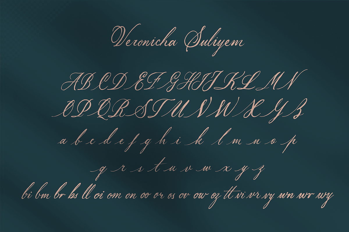 Veronicha Suliyem–Handwritten Script, a Script Font by overlaytemplates (Photo 5 of 5)