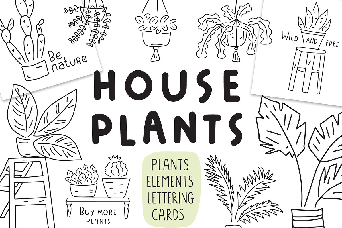 House plants, a Decorative Illustration by cutelevindesign (Photo 1 of 8)