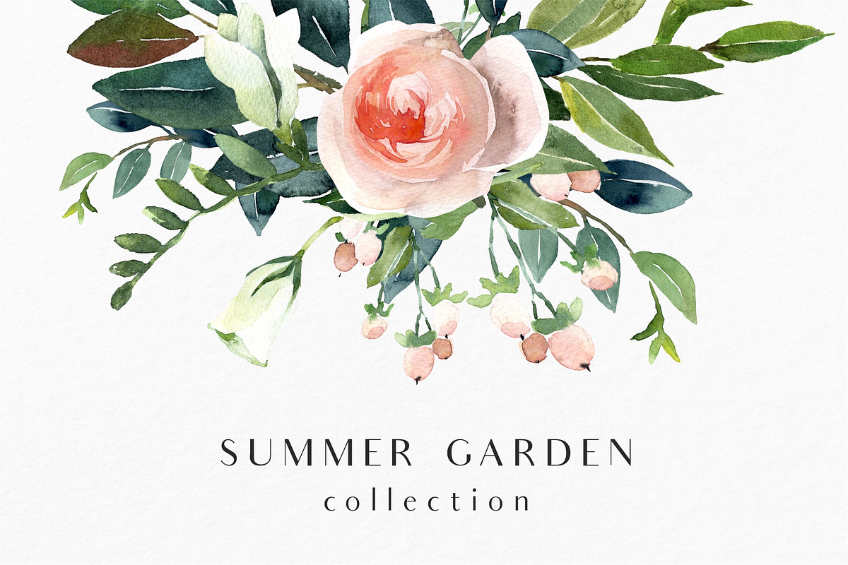 SALE! Summer garden - floral graphic, an Illustration by Youksy (Photo 10 of 24)