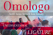 Omologo Serif Semi Stencil font, a Serif Font by Bellini studio (Thumbnail 12 of 13)