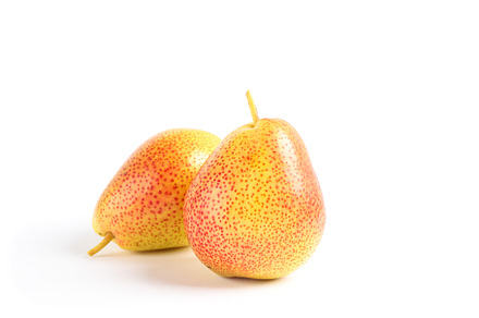 Fresh sweet pears isolated on white background, a Food & Drink Photo by AtlasStudio