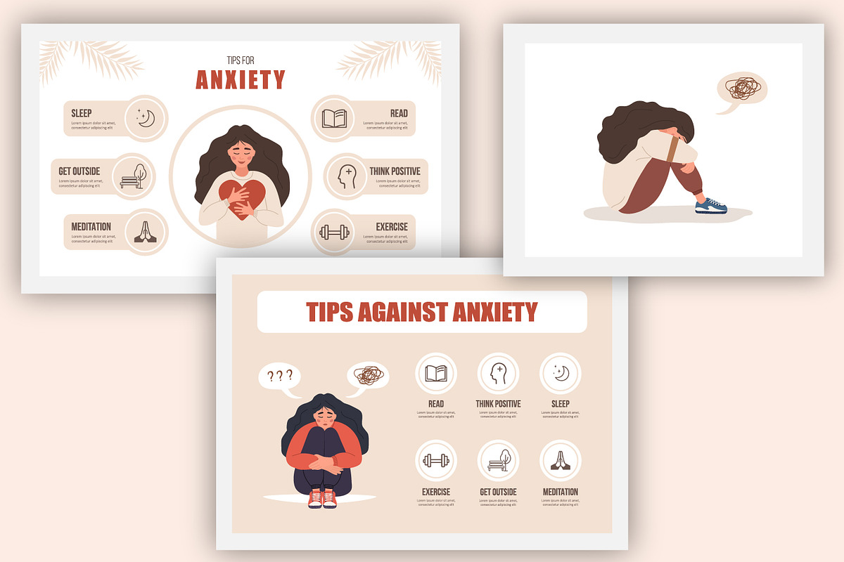 Mental Health europe woman, a Healthcare Illustration by KeronnArt (Photo 3 of 8)