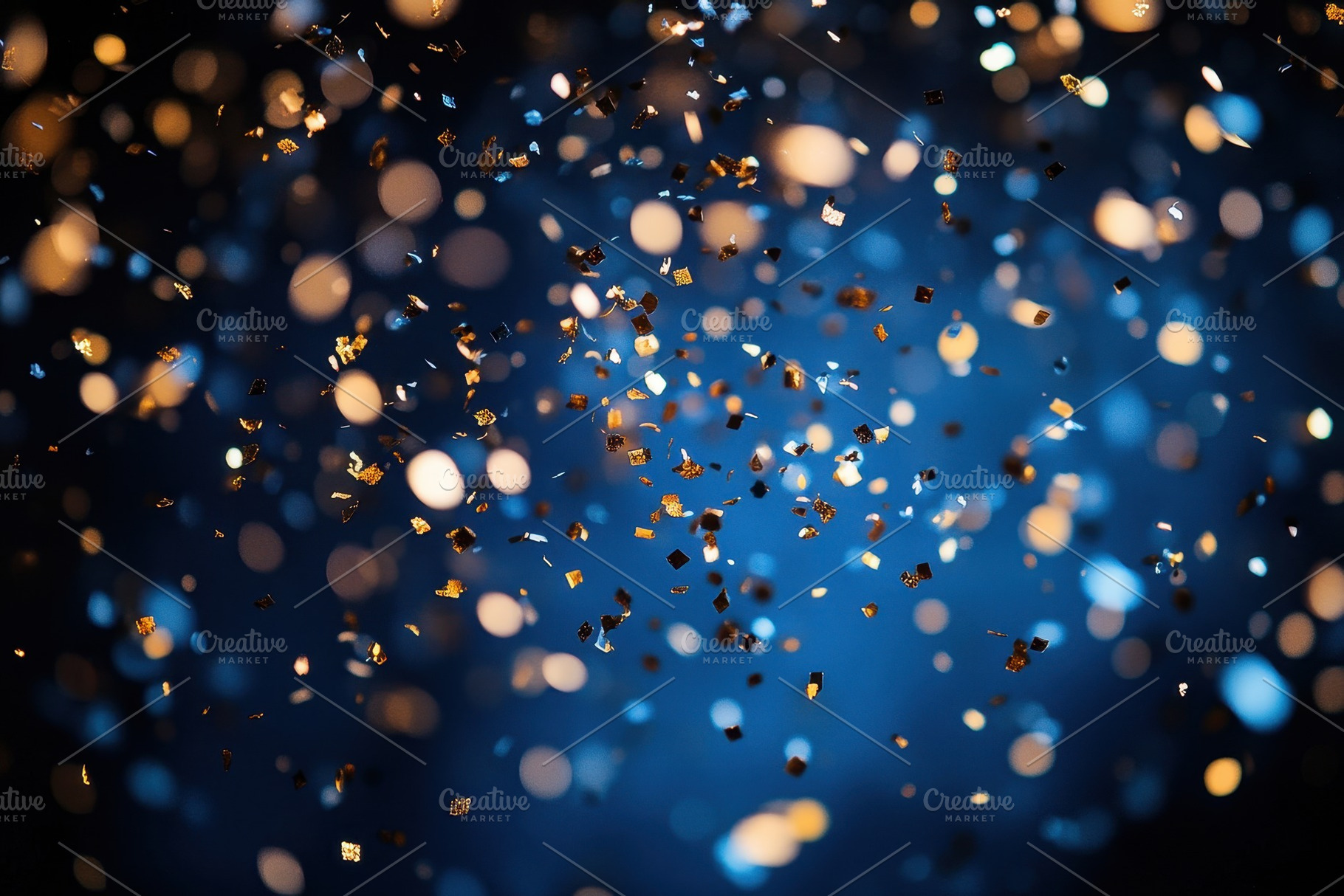 Colorful confetti falling against a, a Photo by Tanuart