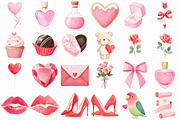 Watercolor Valentine's Day 42 PNG, an Illustration by Libby Wishes (Thumbnail 4 of 7)