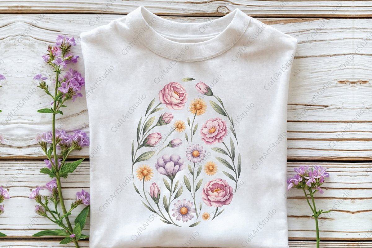 Floral Easter Egg PNG, an Illustration by CraftArtStudio (Photo 2 of 4)