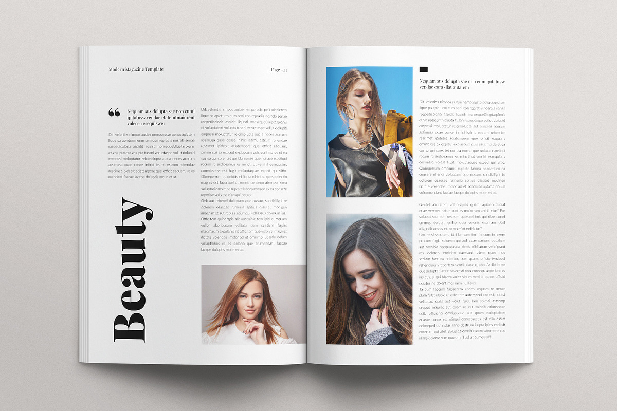 Modern Magazine Template, a Magazine Template by E-Type (Photo 6 of 7)