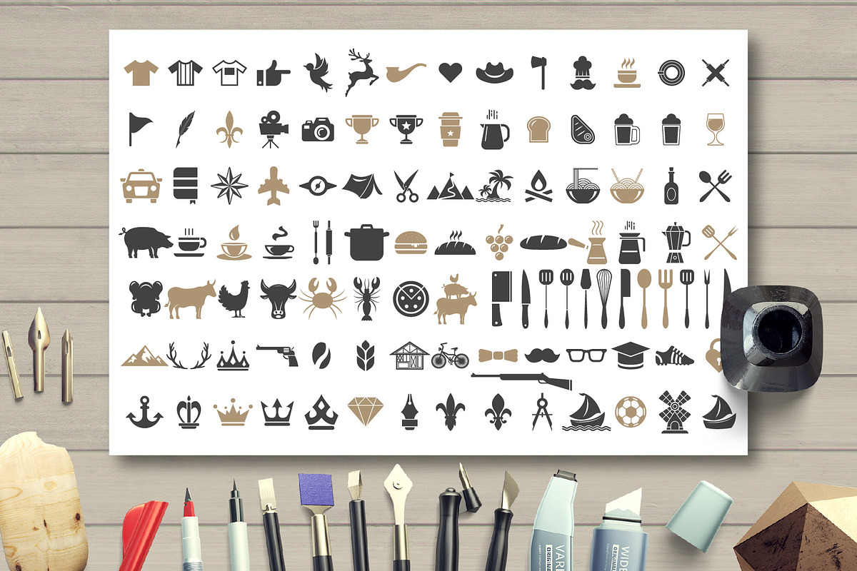 395 VINTAGE GENERATOR TOOLKIT, a Branding & Logo Template by Toonsteb (Photo 4 of 13)