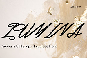Lumina Modern Calligraphy Typeface, a Handwritten Font by GearShift