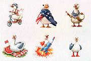 Cartoonish Patriotic Goose Clipart, an Illustration by CreationArt (Thumbnail 7 of 9)