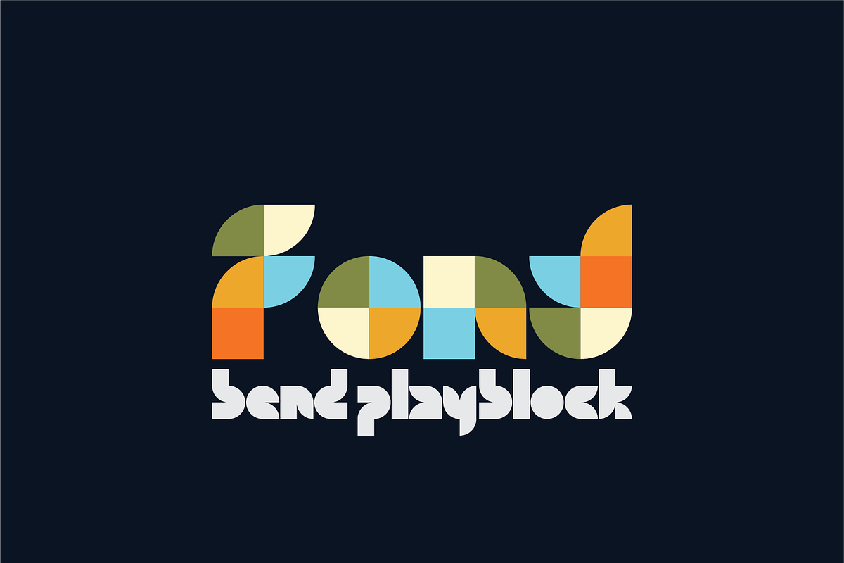 Bend PlayBlock | Bold Display Font, a Font by Bend Industries (Photo 1 of 7)