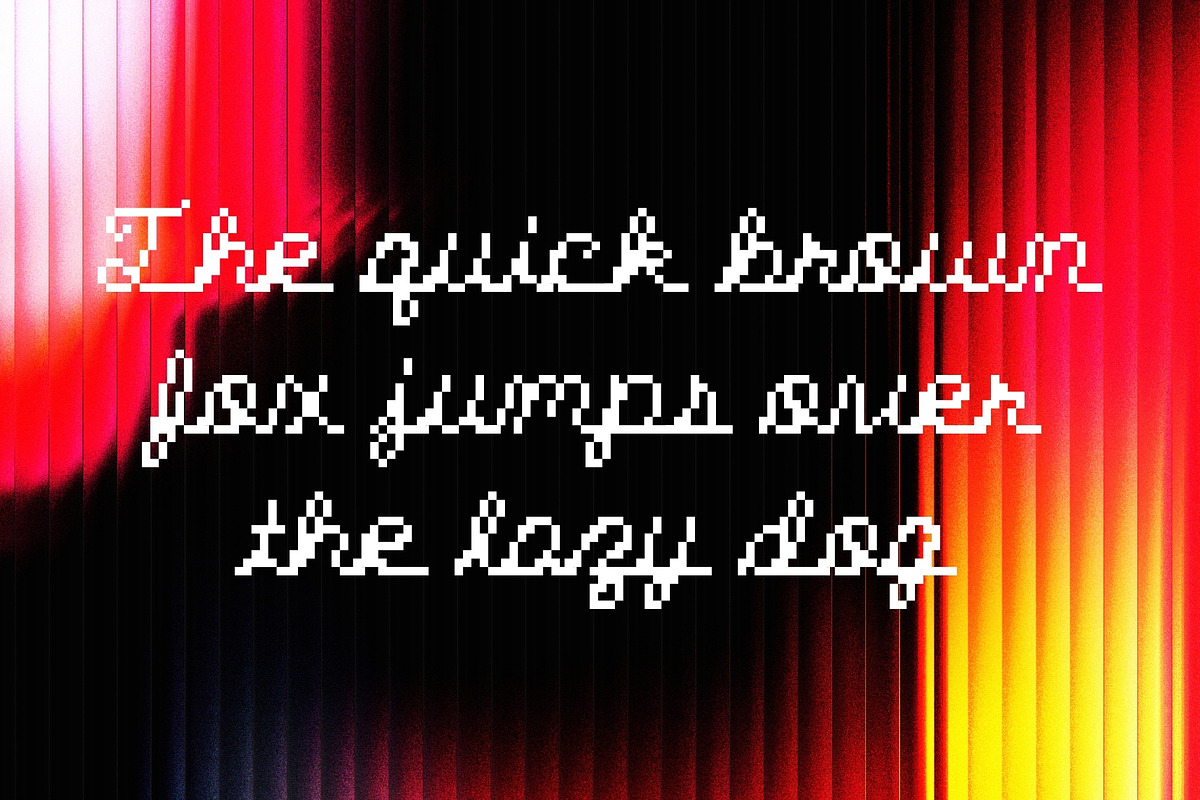 Matrix Script — 8-Bit Pixel Script, a Script Font by HipFonts (Photo 6 of 8)