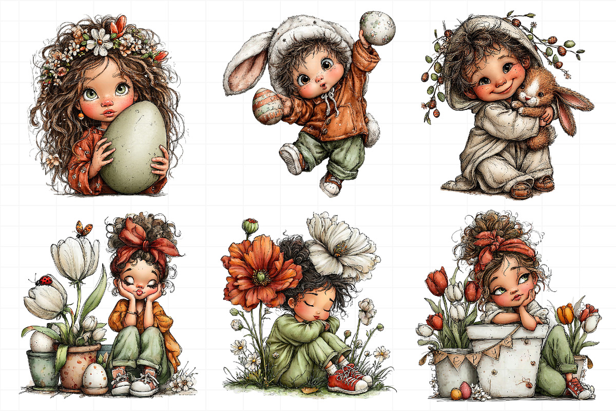 Whimsical Easter Kids Bundle, an Illustration by Daily.Designs (Photo 4 of 7)