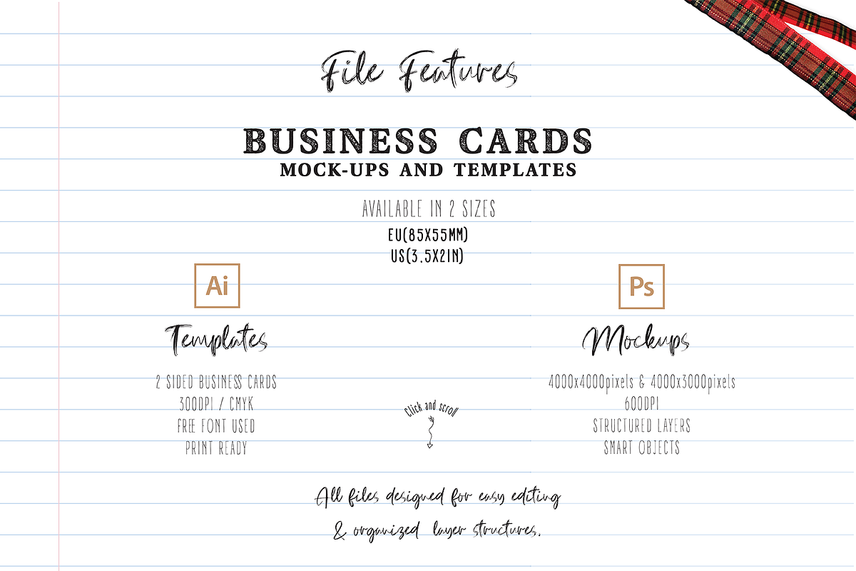 Business Card Templates & Mock-ups, a Business Card Template by Ana Escardine (Photo 4 of 6)