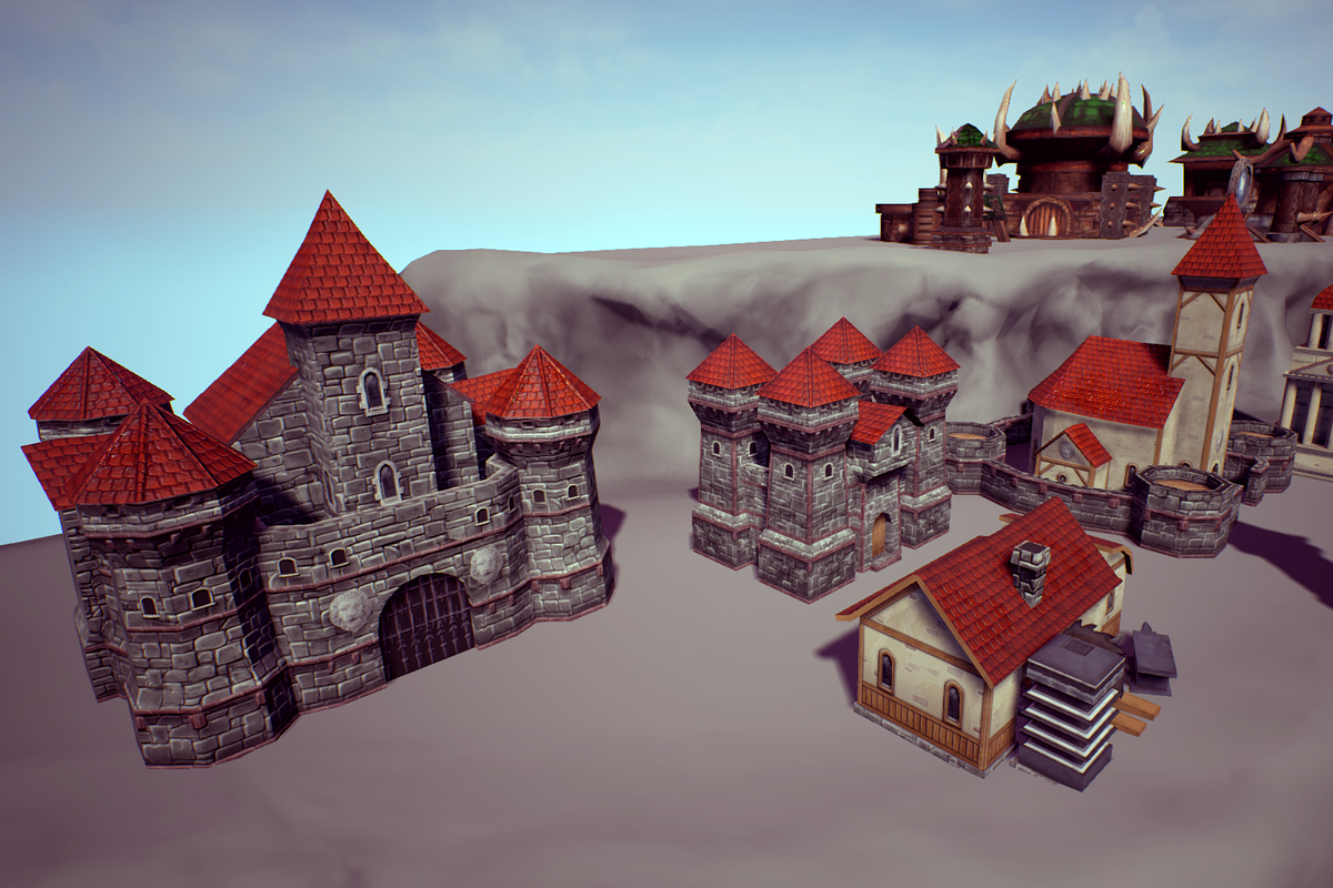 RTS Fantasy Buildings, an Architecture 3D Model by Neptunq Shop