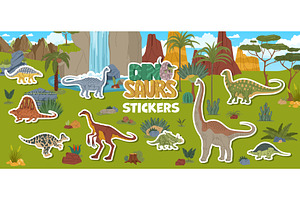 Prehistoric era dinosaur characters, an Animal Illustration by Buch&Bee