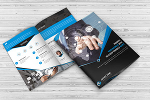 Mockup For Bi-Fold Brochure