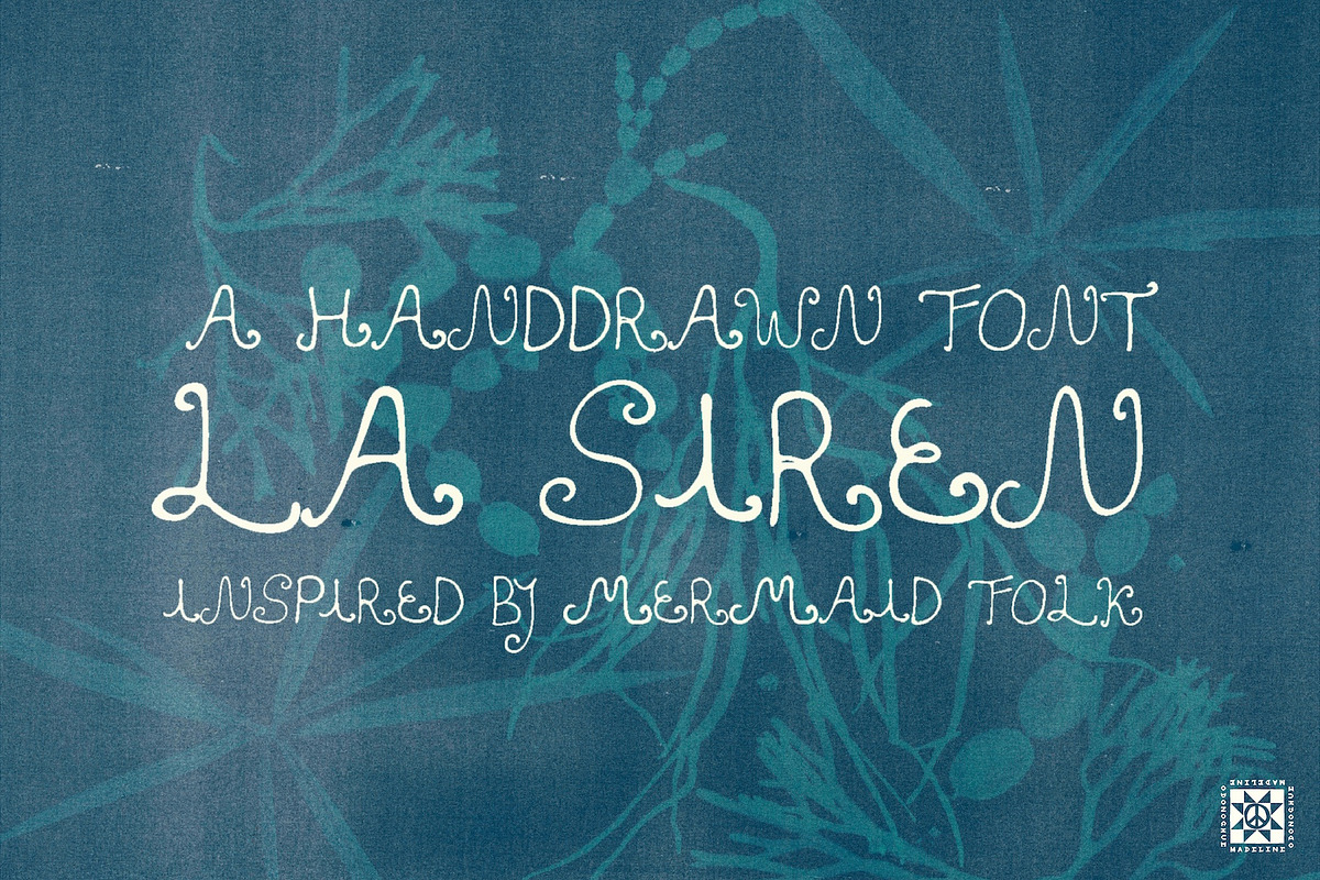 La Siren Hand Drawn Display Font, a Handwritten Font by Madeline ODonoghue Design (Photo 2 of 7)