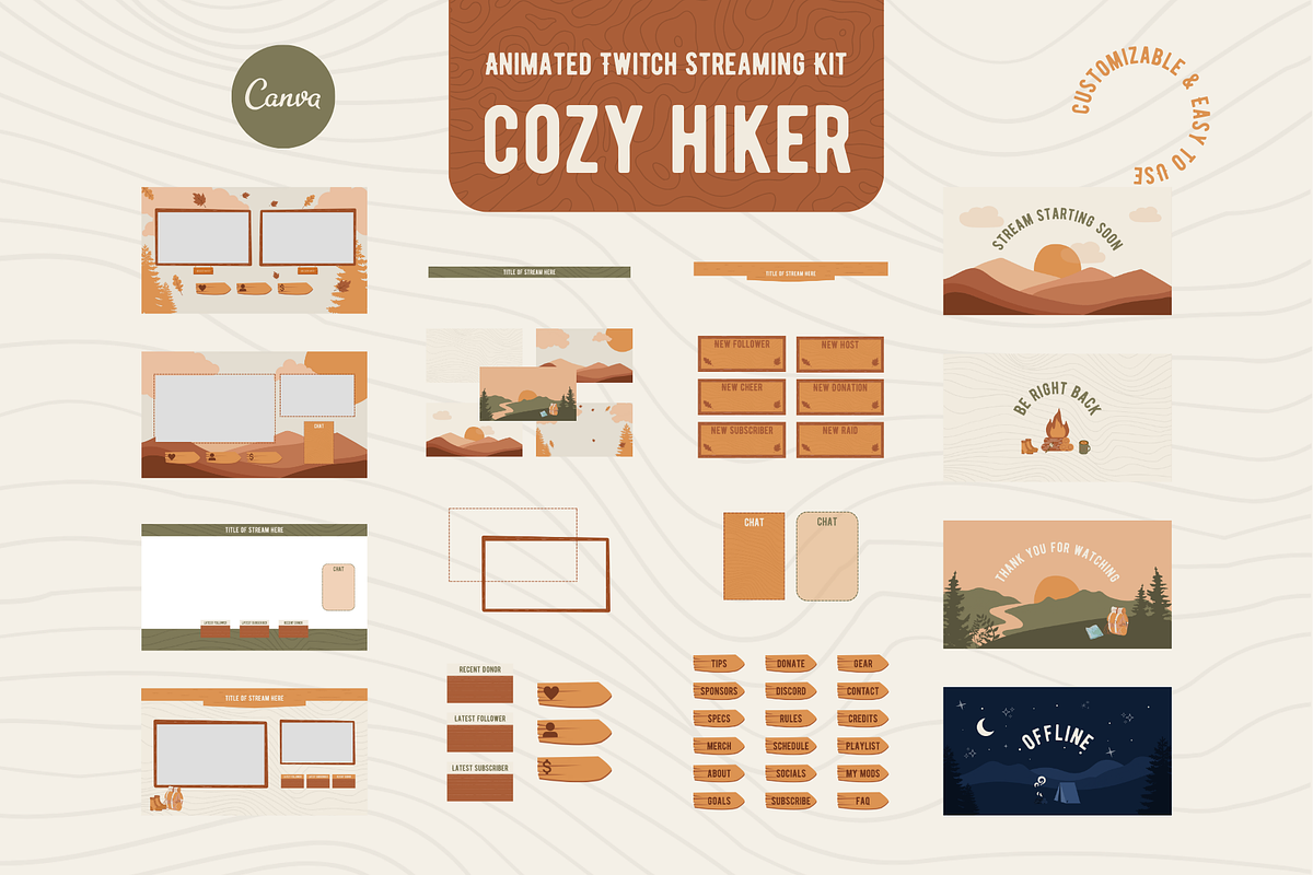 Streaming: Cozy Hiker, a Templates & Theme by Liseno Designs (Photo 1 of 7)