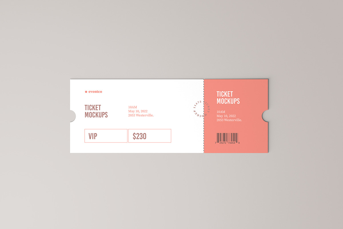 Ticket Mockups, a Print Template by artimasa (Photo 2 of 6)