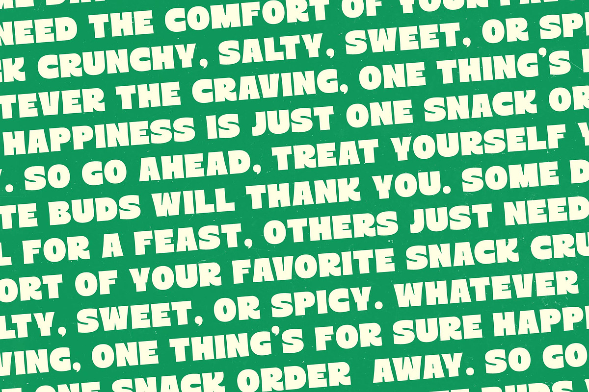 Order Snack - Bold Display Font, a Sans Serif Font by timelesstype.co (Photo 8 of 20)
