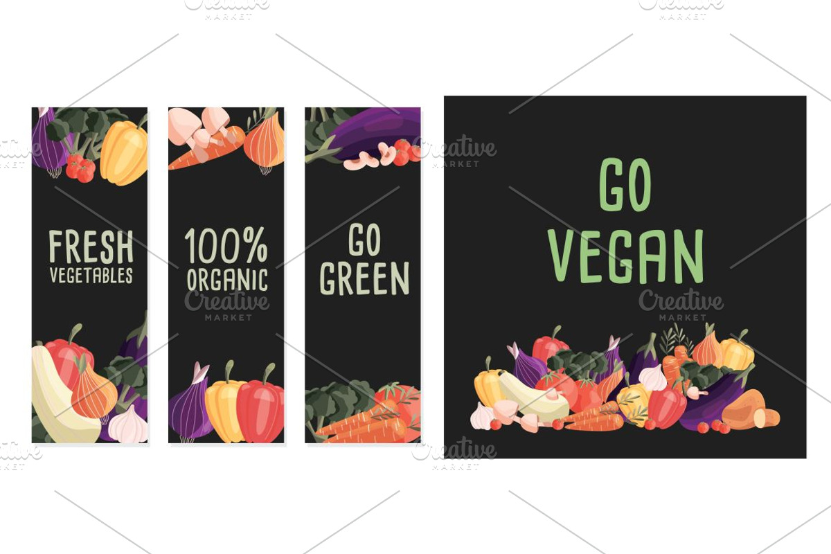 Vegetables posters, banners, pattern, a Decorative Illustration by Blue Lela Design (Photo 5 of 13)