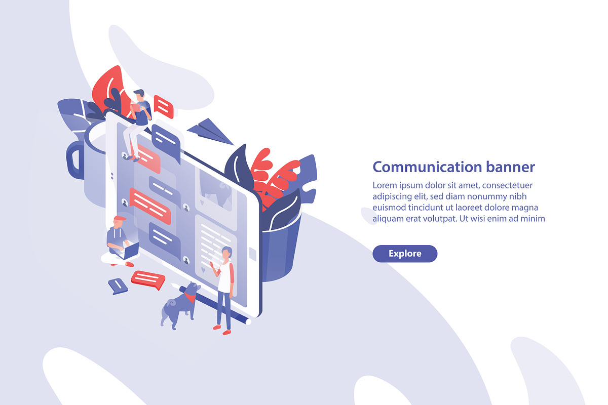 Online communication concept, a Technology Illustration by Good Studio (Photo 1 of 3)