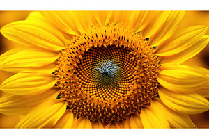 nature sunflower close up ai, a Nature Photo by pikepicture