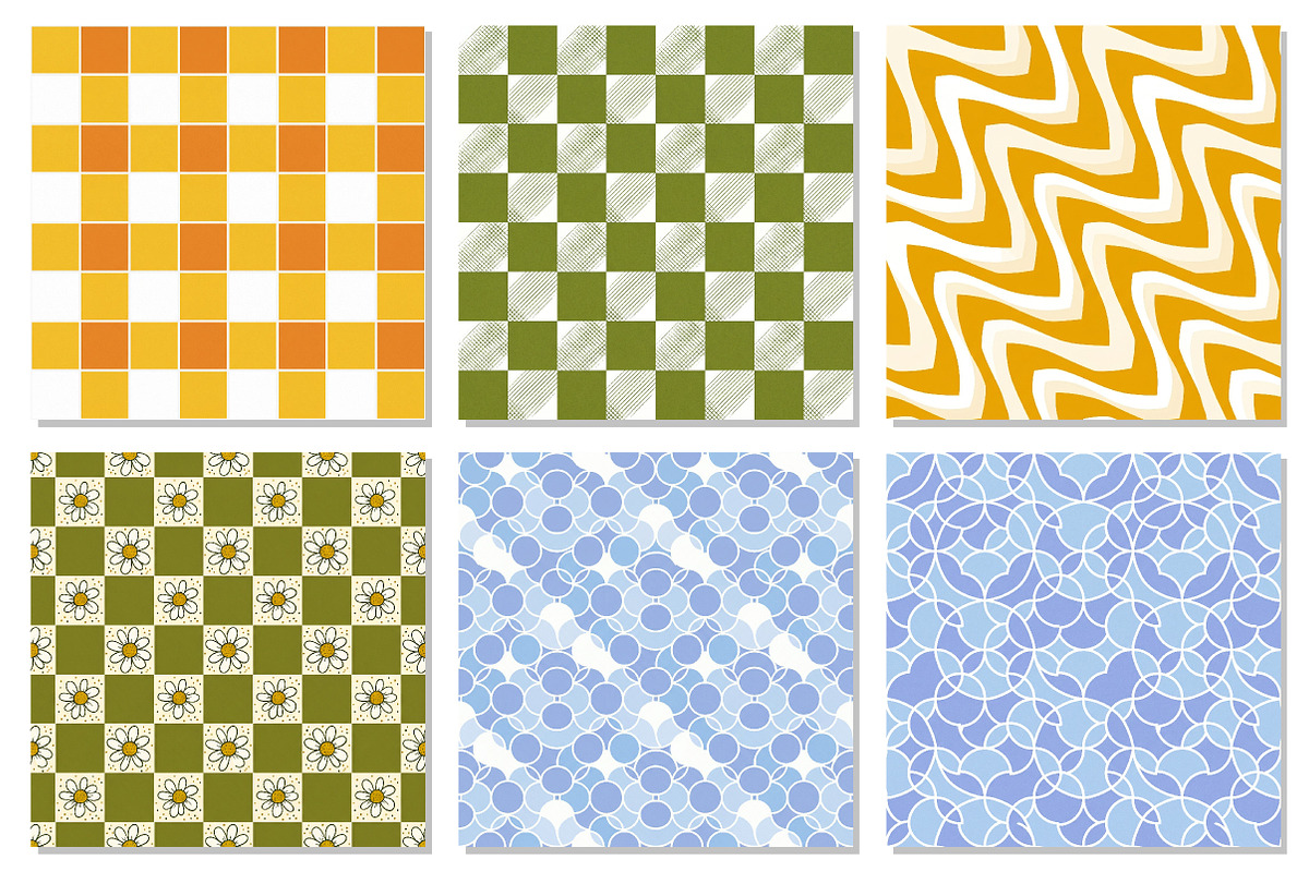 Retro Seamless Pattern Bundle, a Pattern Graphic by Dream Creation (Photo 3 of 6)