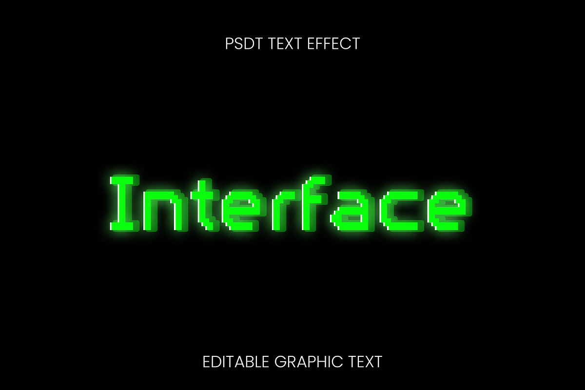 Pixel Glow Neon Text Effect