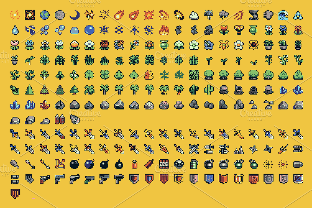 1000 Pixel Art Icons, an Emoji Icon by Poloviiinkin (Photo 4 of 9)