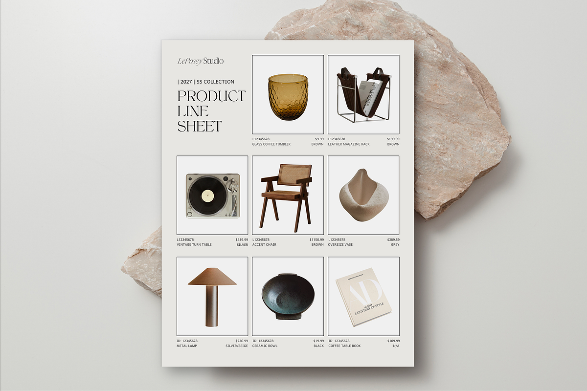 Product catalog, line sheet template, a Presentation Template by LePosey Studio (Photo 5 of 7)