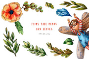 Little Fairies - Watercolor Clip Art, an Object Illustration by Mashamashastu (Thumbnail 5 of 9)